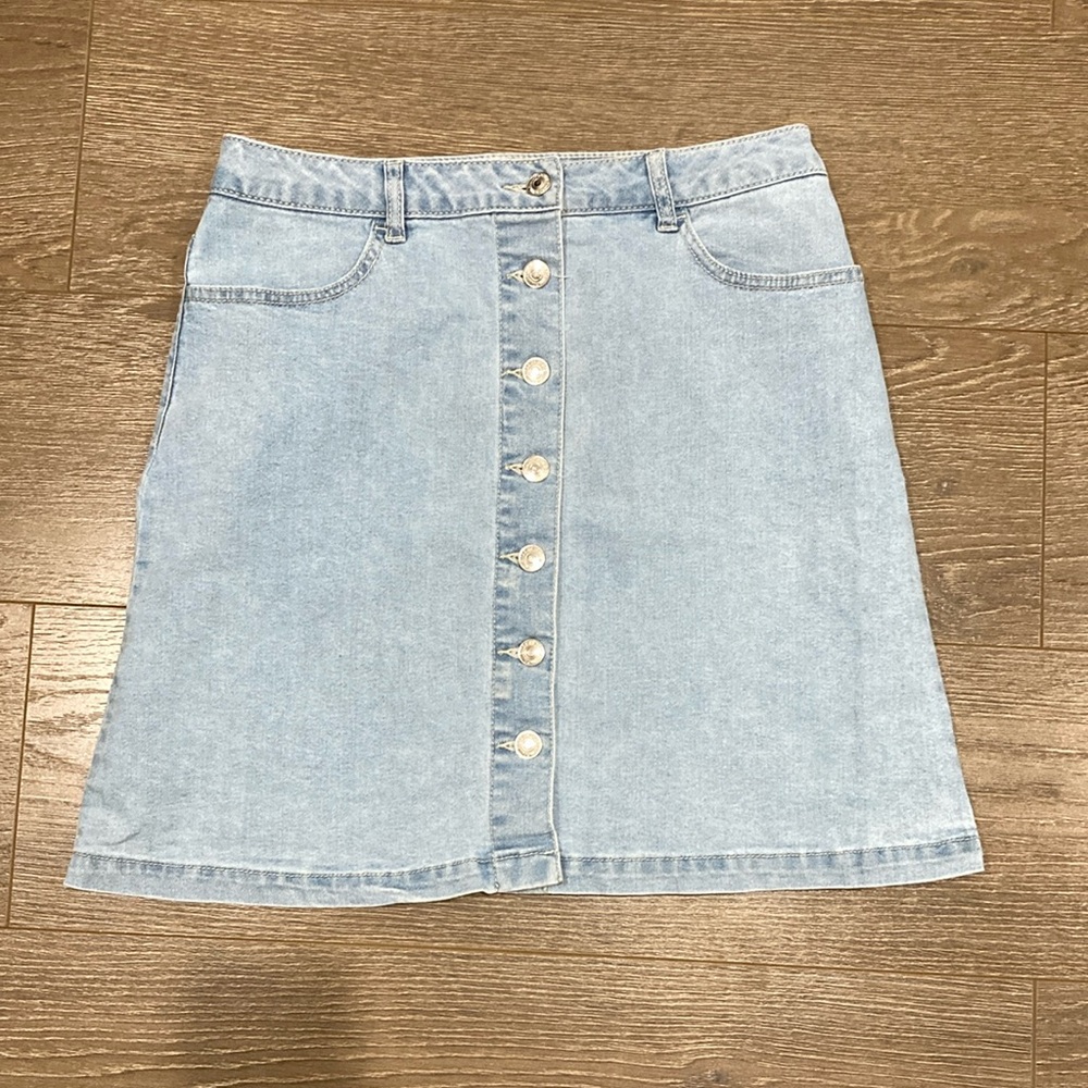 Light Blue Denim Skirt